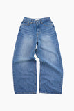 Back pocket flare denim pants