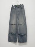 855 Pintuck Wide Denim Pants