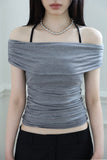 Mer Off Shirring Top