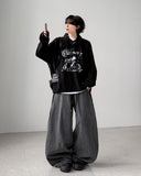 Natty Herringbone Balloon Pants