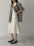 Wrinkle Mermaid Midi Skirt