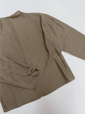 Slit Mock Neck Belted Blouse