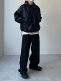 Two Pleat Black Denim