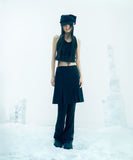 Pleated Jersey Skirt Pants