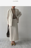 [Setup Available] Monet Tweed H-Line Long Skirt