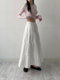 Aco Tiered Flare Long Skirt
