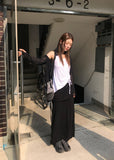 STRAP LAYERED WRAP SKIRT