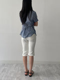 Span incision biker shorts