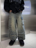 Millie utility washed denim jeans