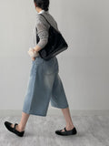 [unisex] 842 Washed Bermuda Denim Pants