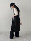 Dot Deep Slit Layered Bustier Long One Piece