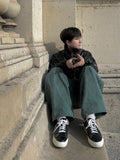 Tune denim wide pants