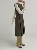 Mychel sleeveless pleated long one piece