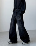 Smash Crack Wide Denim