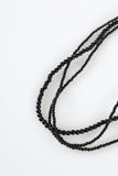 Layered black ball necklace