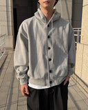 Rud double-button hooded zip-up