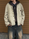 Quadra Pocket Pigment Collar Work Jacket