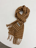 Wool check muffler
