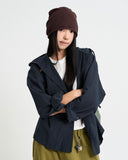 Micro check hood shirt