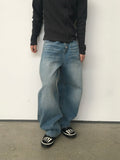 Arne Button Fly Curved Denim Pants
