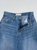 202 Back Pocket Balloon Fit Wide Denim Pants