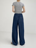 [unisex] Dart Washing Banding Long Denim Pants