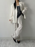 [summer] Rib pin tuck linen overfit jacket