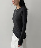 Feeling Tencel Round Neck T-shirt