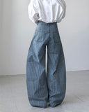 Newborn Stripe Curve Denim