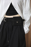 Suede square pocket belt
