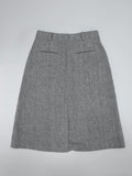 Herringbone A-line midi skirt