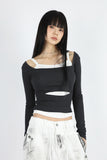 Berry Two Way Open Tee