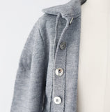 Deep collar knit + pants set