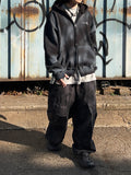 Diagonal Camo Balloon Cargo Pants