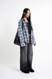 Black Lightning Balloon Denim Pants