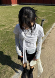 DRAPE SHIRRING T-SHIRTS