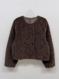 Purin Shearling Crop Mustang Jacket