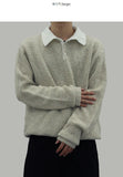 Popping collar knit