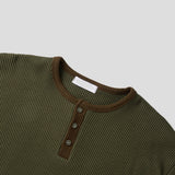 Moz Henley Neck Waffle Ringer Tee