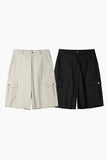 Rough-cut Bermuda shorts