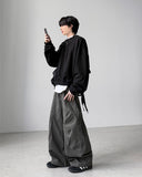 Granite Balloon Crop Sweatshirt