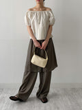 Wrinkle Wrap Layered Banding Pants