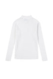 Rib semi-zip-up muscle fit knit
