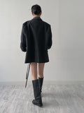 Powder Two-Way Belted Loose-Fit Shirt