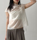 Etual See-through Cap Blouse