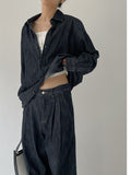 [Setup Available/Unisex] Colin Pintuck Overfit Denim Shirt Jacket