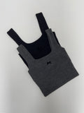 Ribbon Square Neck Knit Bustier