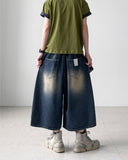 Enta Double Knee Bermuda Denim
