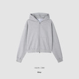 Crop Hood Zip-Up