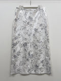 Raw Flower H-line Long Skirt